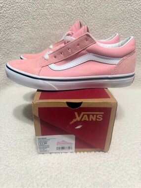 Vans Old Skool Pink & White Canvas Skate Shoes